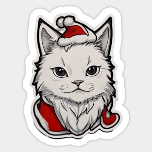 Santa cat Sticker